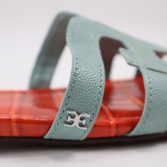🔥NEW Sam Edelman Bay Classic Slide Sandal, Blue Lizard 8US/38.5EU MSRP$120🔥 - Picture 9 of 10